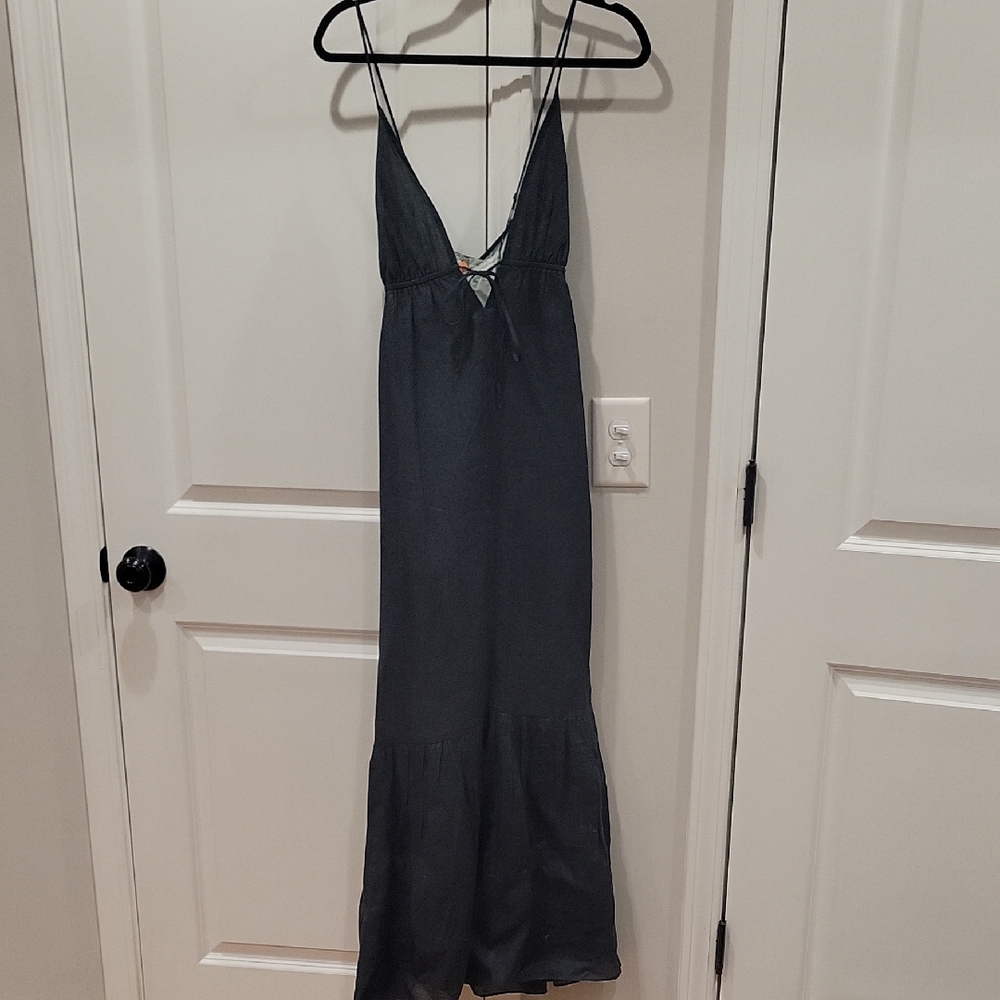 Banana Republic Charcoal Backless Dress